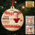 Personalized Born To Play Baseball Wooden Ornament