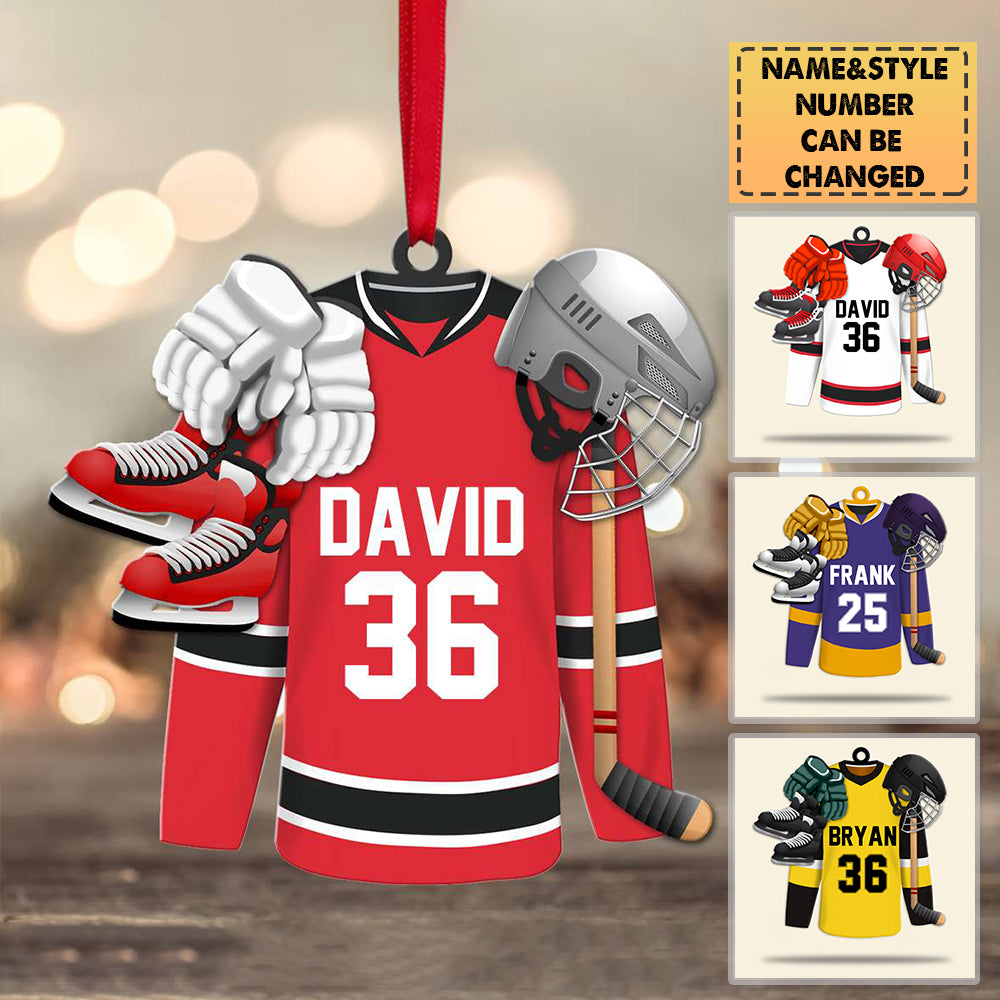 Personalized Hockey Essentials Christmas Ornament
