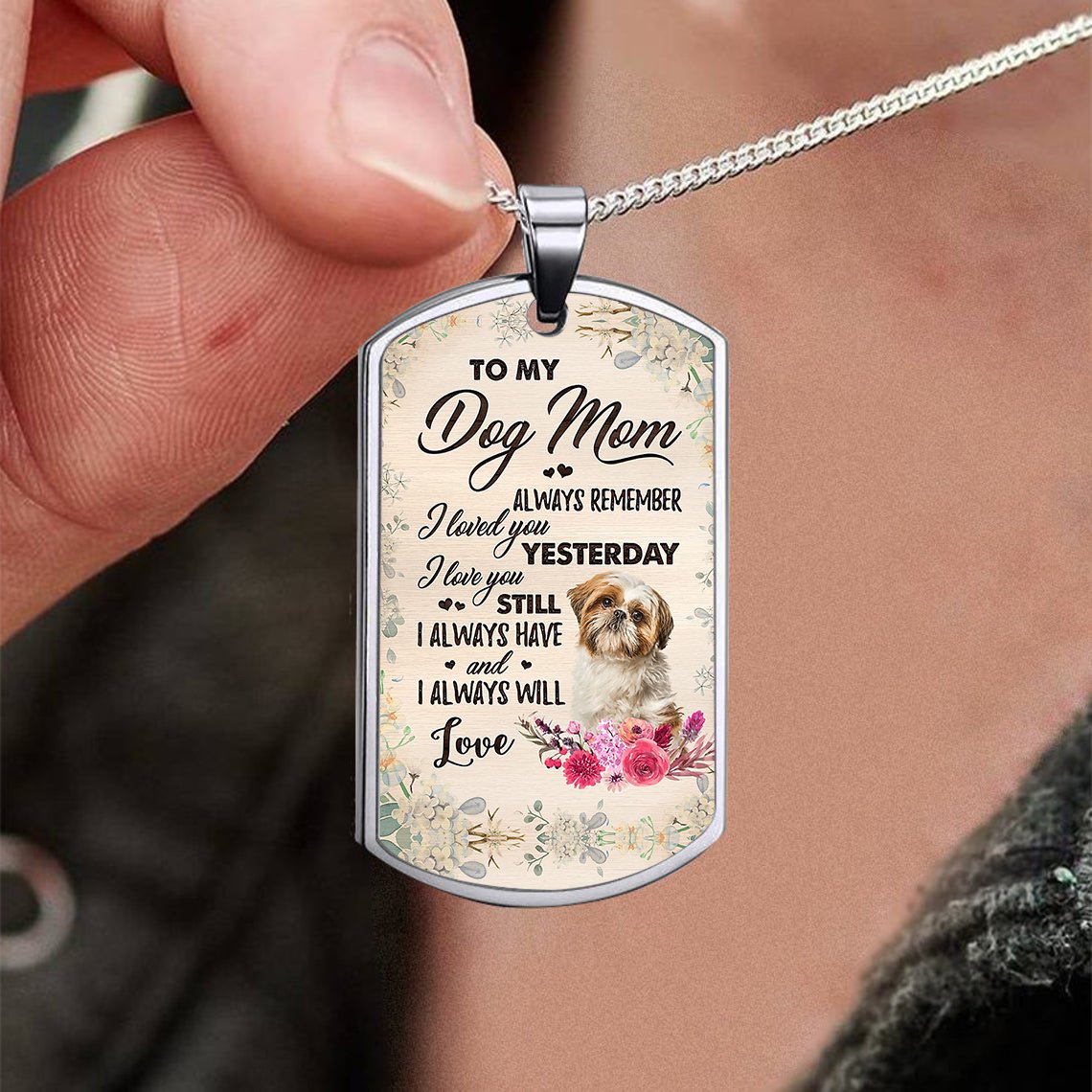 Dog Mom-shih tzu-Luxury Necklace