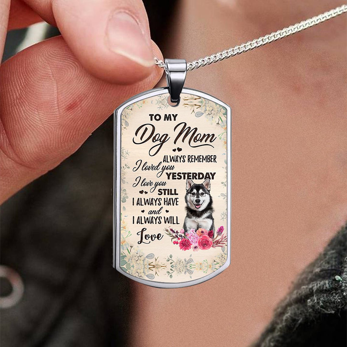 Dog Mom-Husky-Luxury Necklace