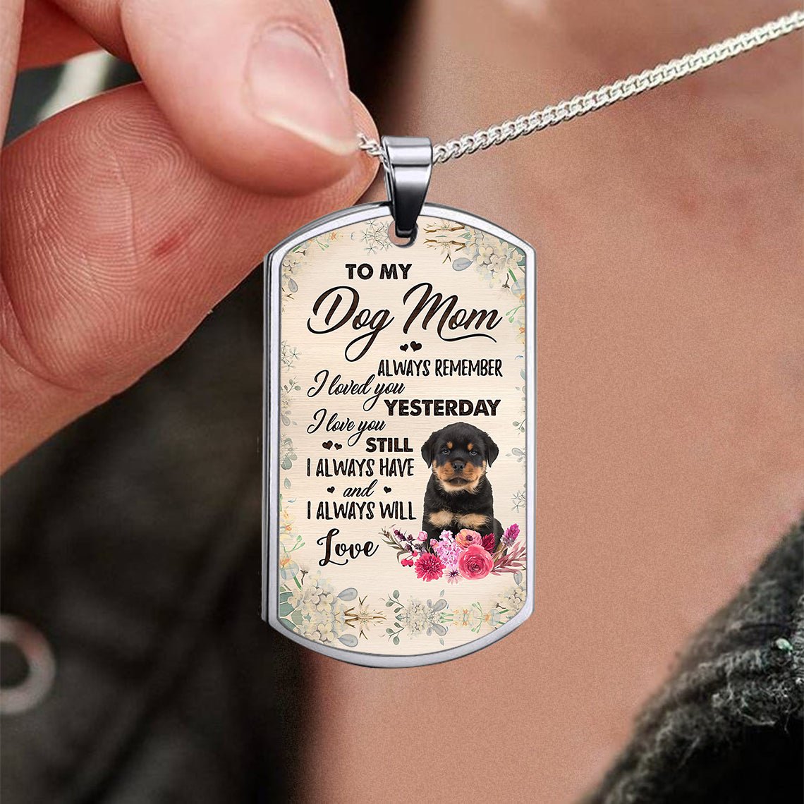 Dog Mom-Rottweiler 2-Luxury Necklace