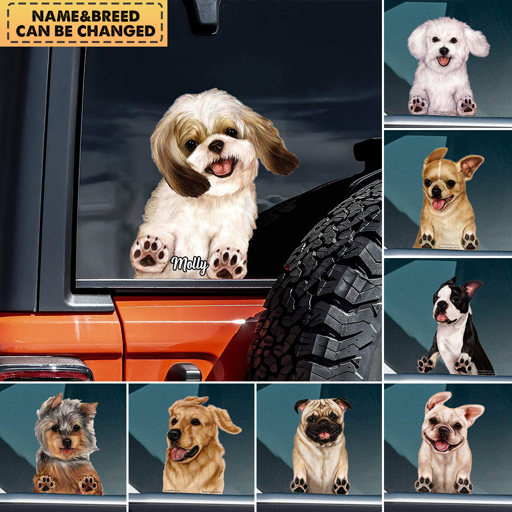 Personalized Dog on the Move Window Decal