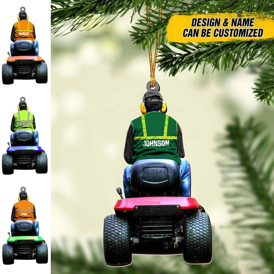 Personalized Lawn Mower Christmas Ornament