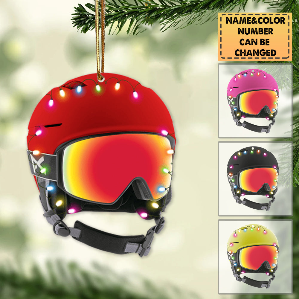 Personalized Skiing Helmet Ornament